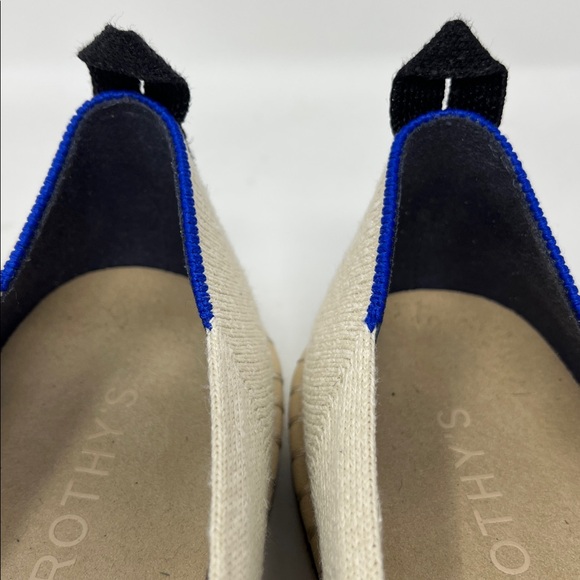 ROTHY’S BOARDWALK ESPADRILLE CREAM AND BLACK SIZE 7.5 - Picture 14 of 15